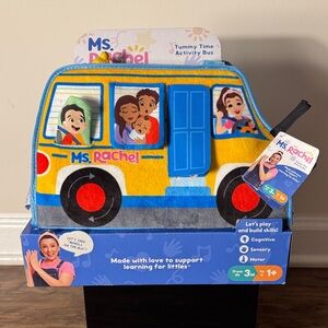Rachel Tummy Time Activity Bus - Blue, Yellow, and Red